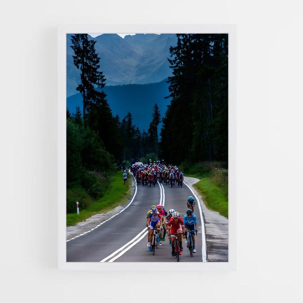 Poster Cyclistes en Pologne – affiche Cyclisme (vue 3)